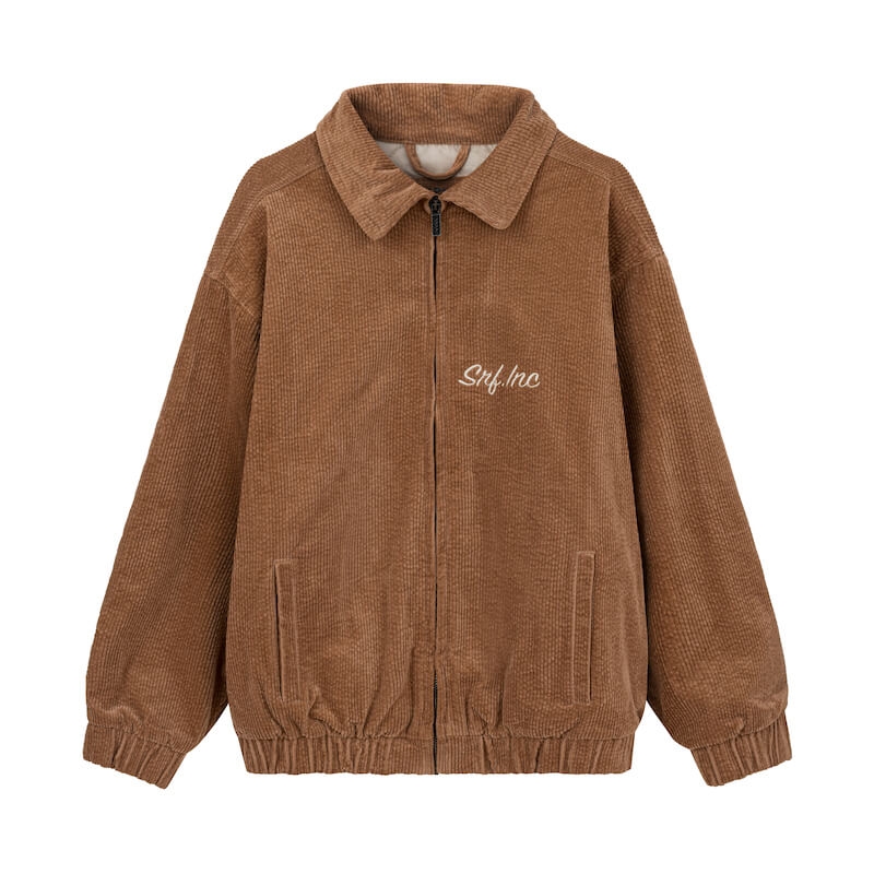 Cord Baseball Jacket - Toffee