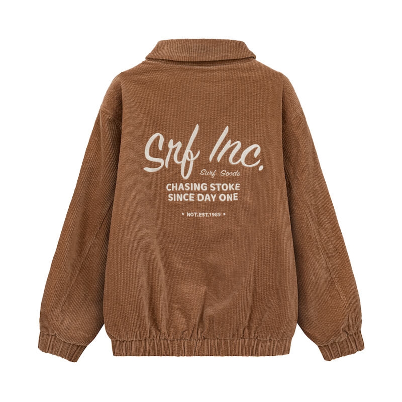 Cord Baseball Jacket - Toffee
