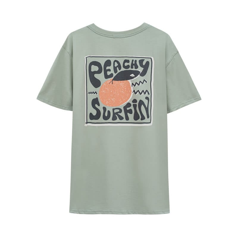 Peachy Surfin Tee - Orbit Mint