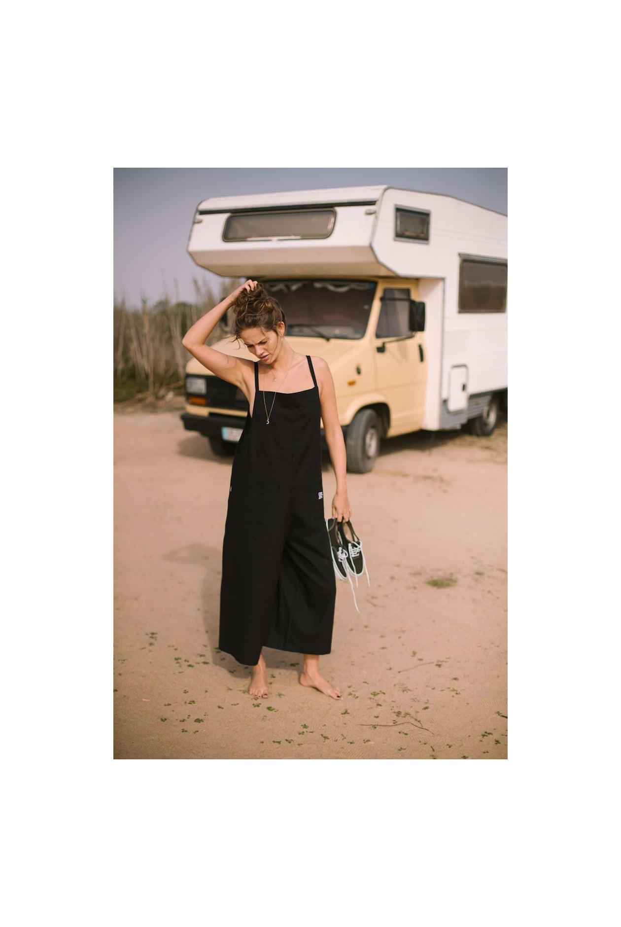 Linen Culotte Suit - Space Black Linen Culotte Suit - Space Black