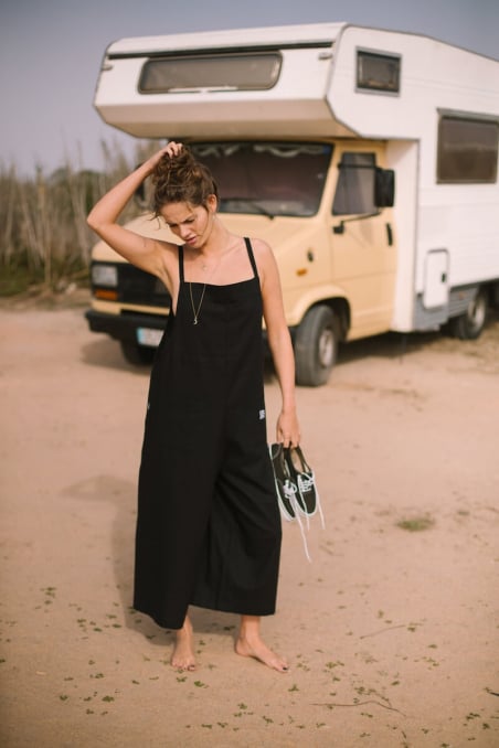 Linen Culotte Suit - Space Black Linen Culotte Suit - Space Black