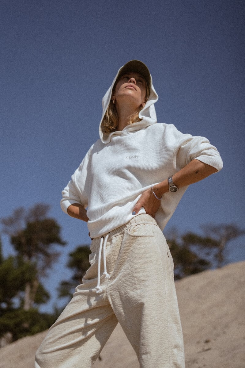 Waffle Hoodie - Vintage White