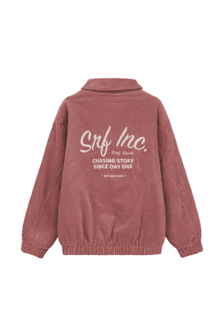 Cord Baseball Jacket - Raspberry Punch Cord Baseball Jacket - Raspberry Punch