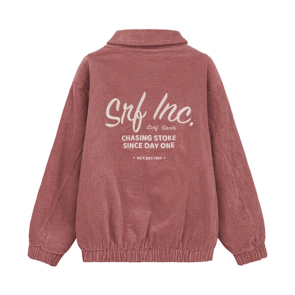 Cord Baseball Jacket - Raspberry Punch