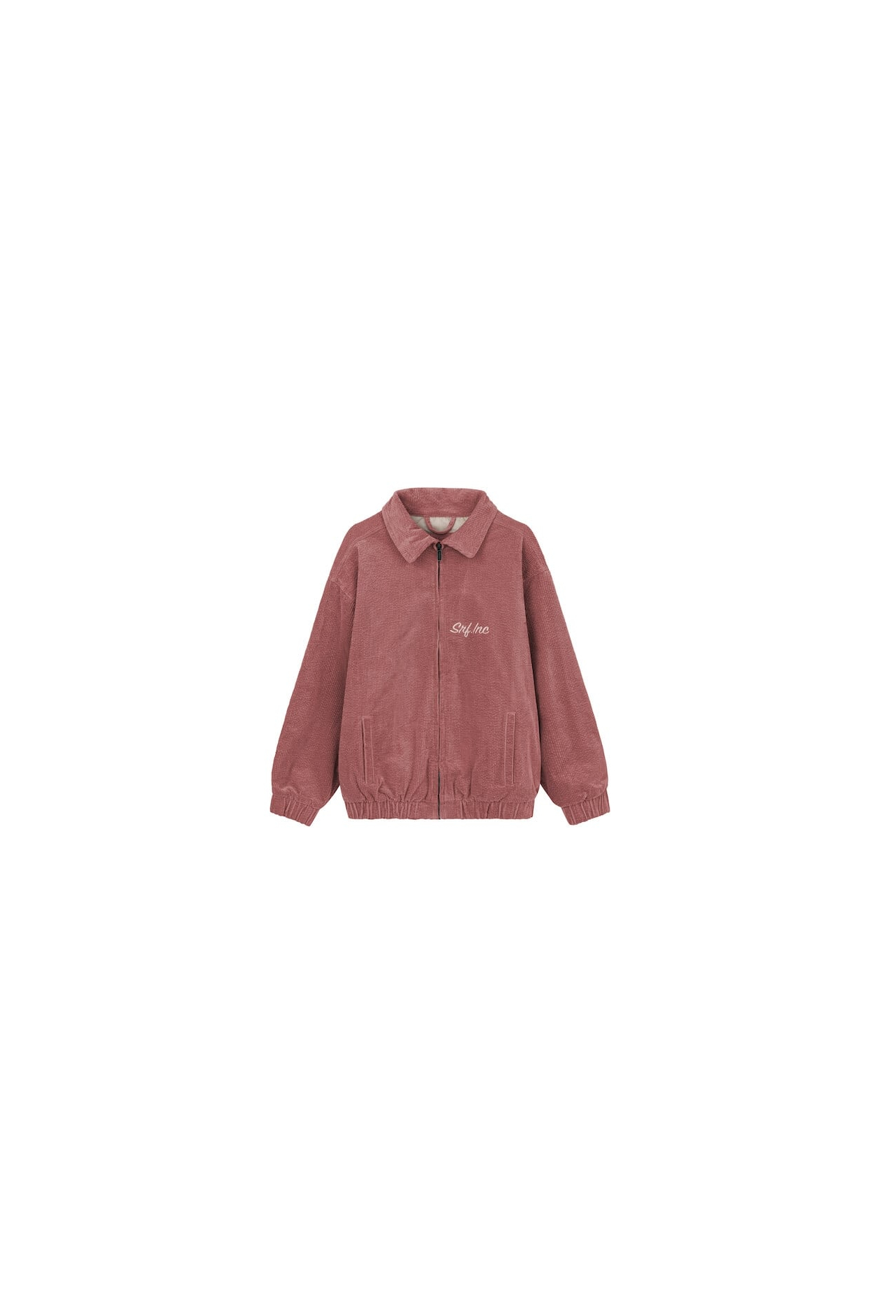 Cord Baseball Jacket - Raspberry Punch Cord Baseball Jacket - Raspberry Punch