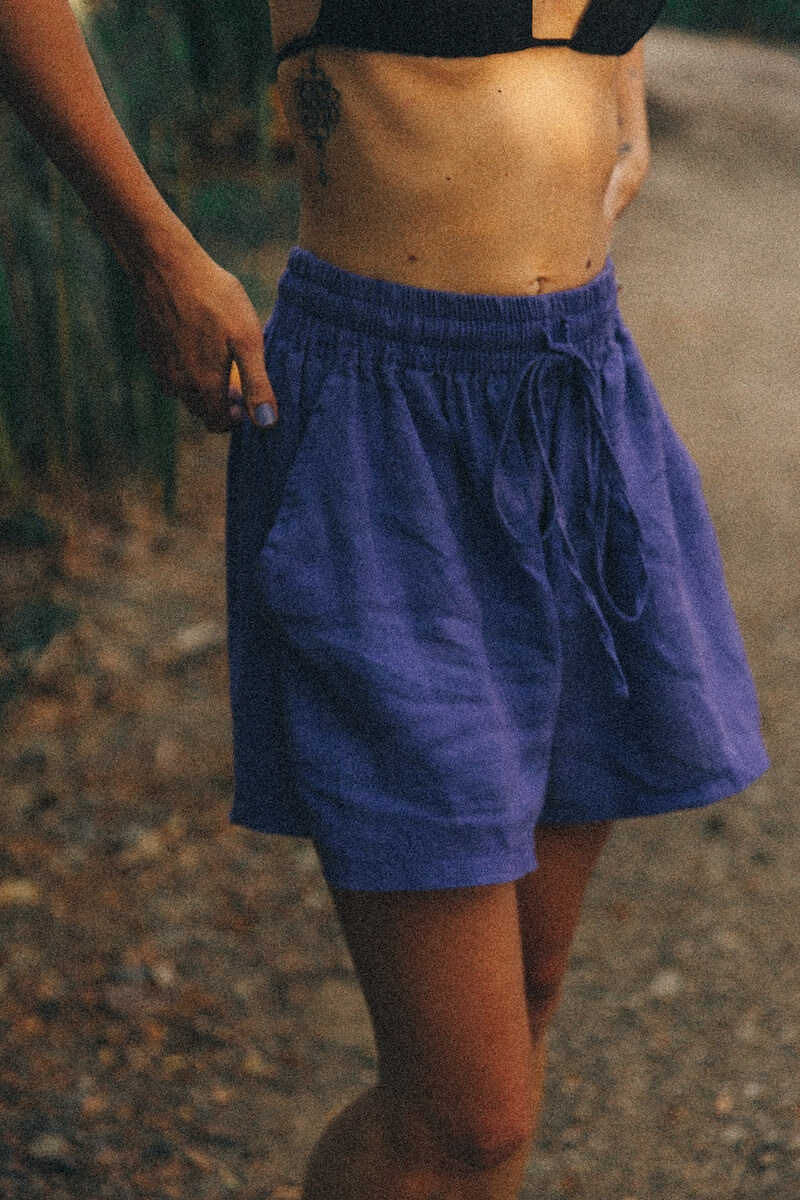 Very Peri Linen Shorts