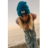 Rib Fluffy Beanie - New Blue