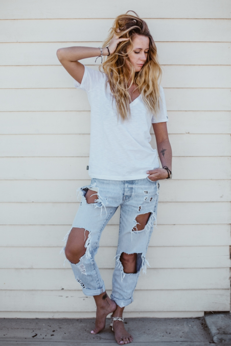 V Shirt - Paper White V Shirt - Paper White