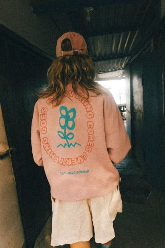 Power Flower Sweat - Pink Kush