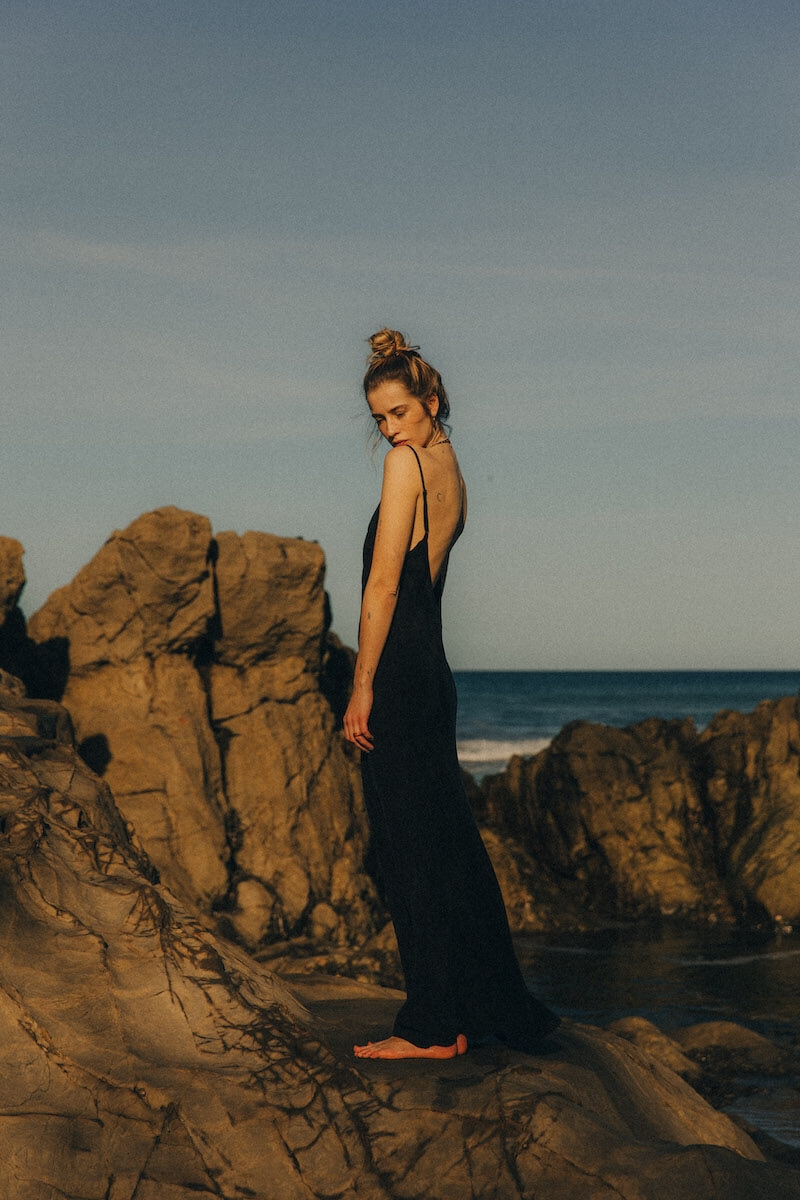 Twisted Ankle Dress - Black