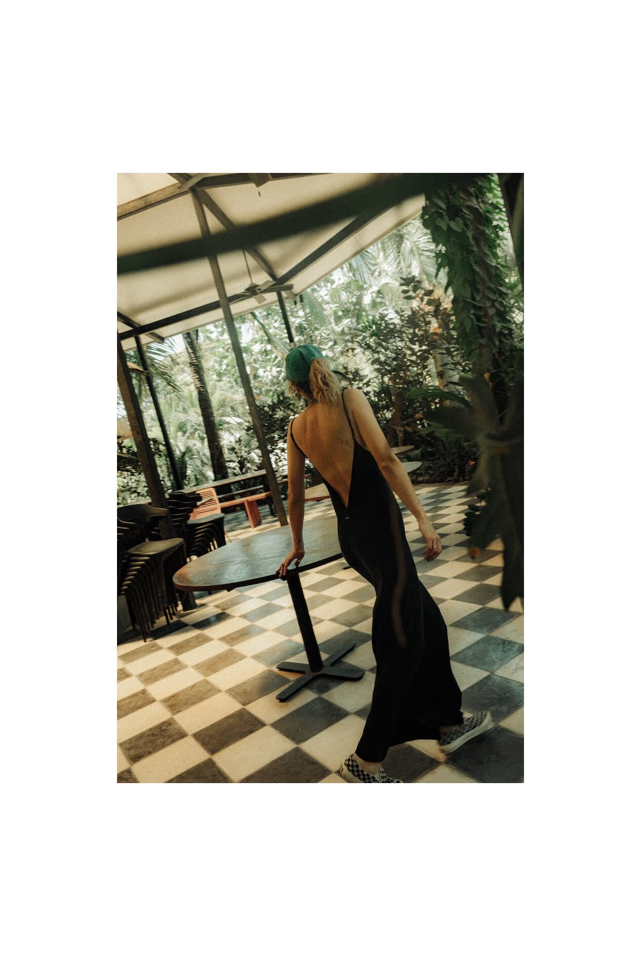 Twisted Ankle Dress - Black Twisted Ankle Dress - Black