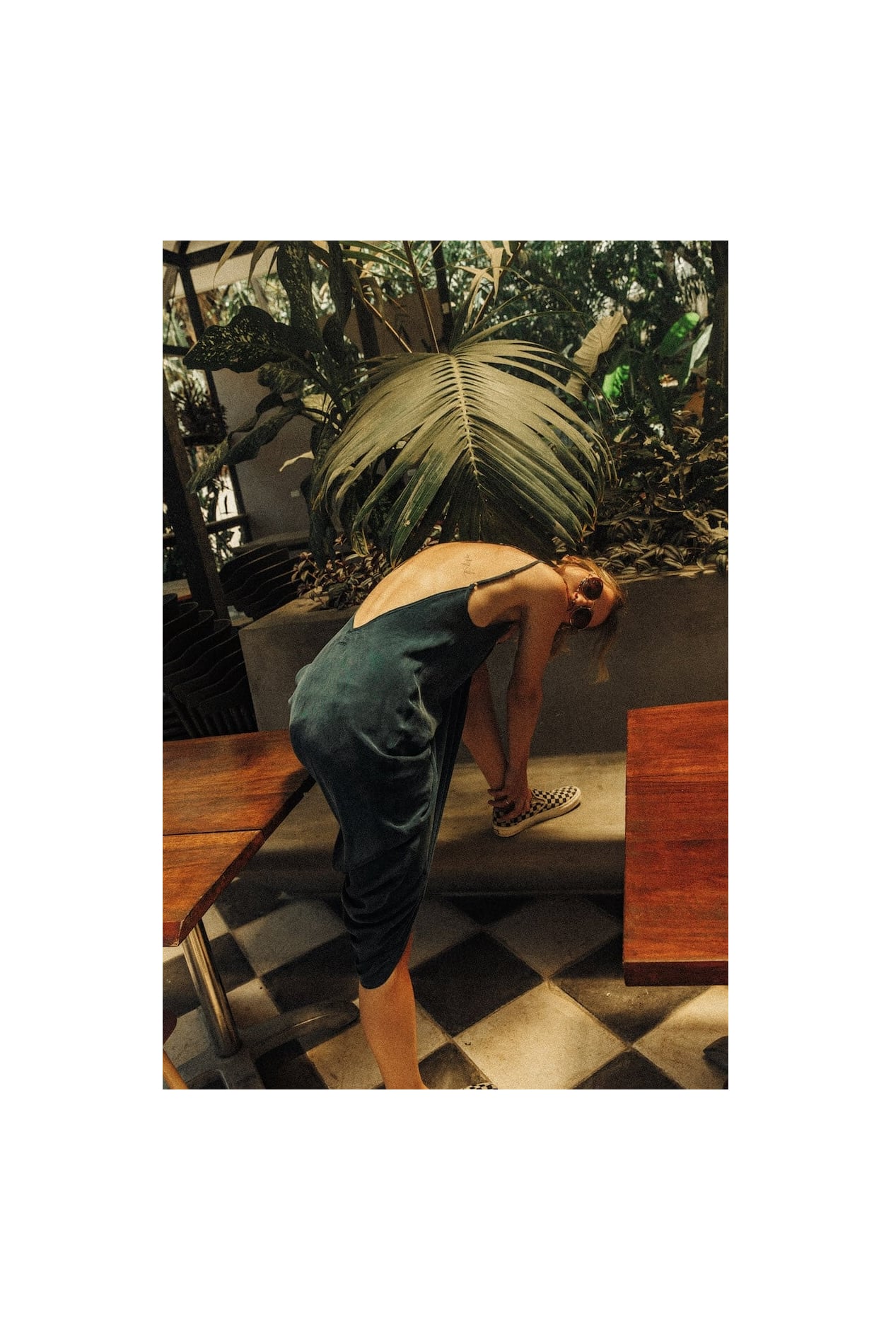 Twisted Ankle Dress - Petrol Twisted Ankle Dress - Petrol