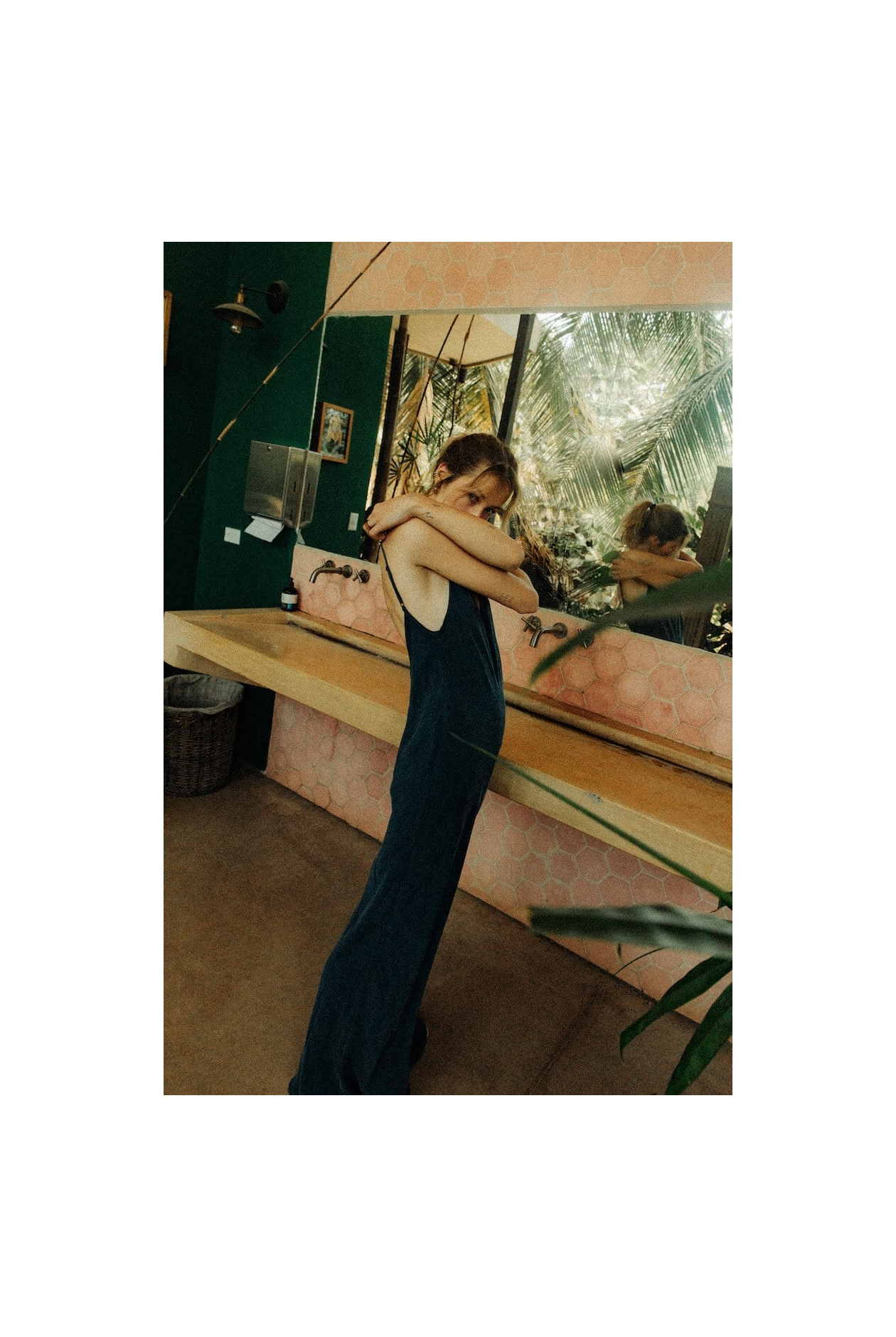 Twisted Ankle Dress - Petrol Twisted Ankle Dress - Petrol