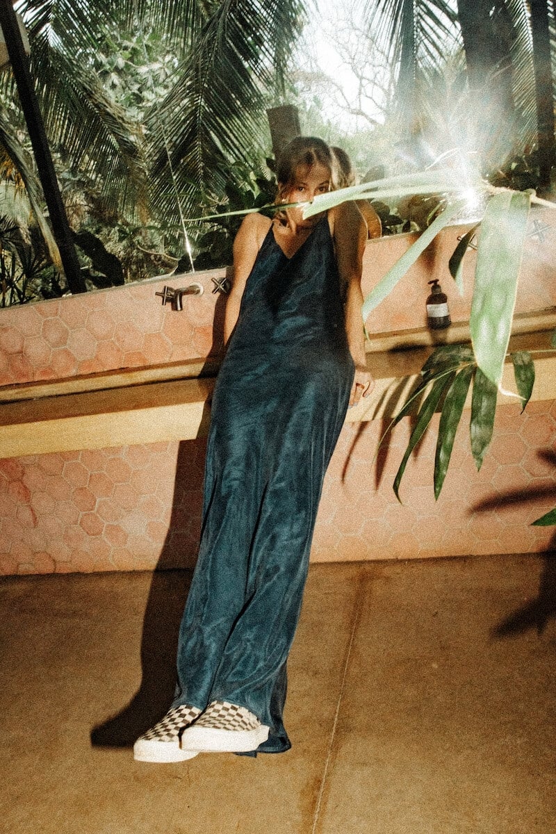 Twisted Ankle Dress - Petrol