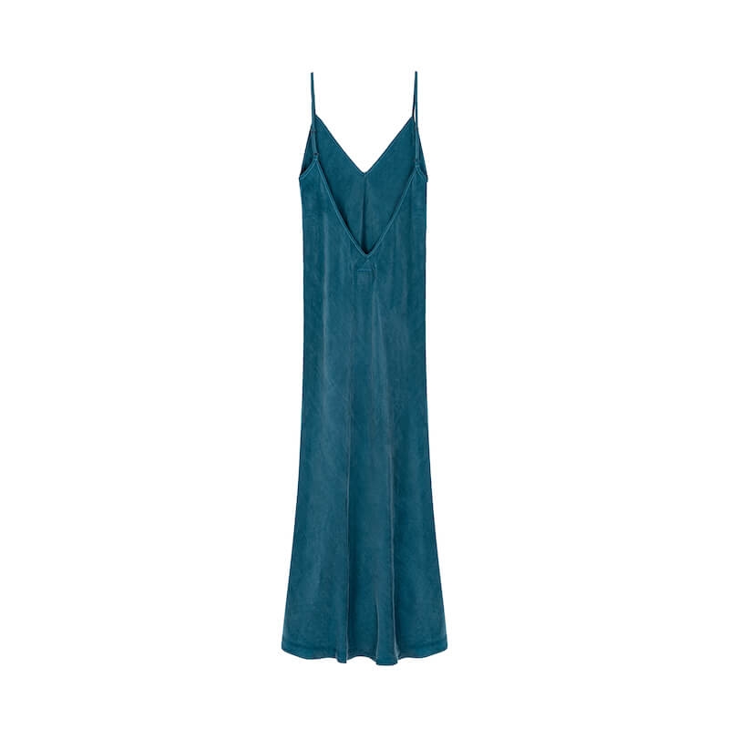 Twisted Ankle Dress - Petrol