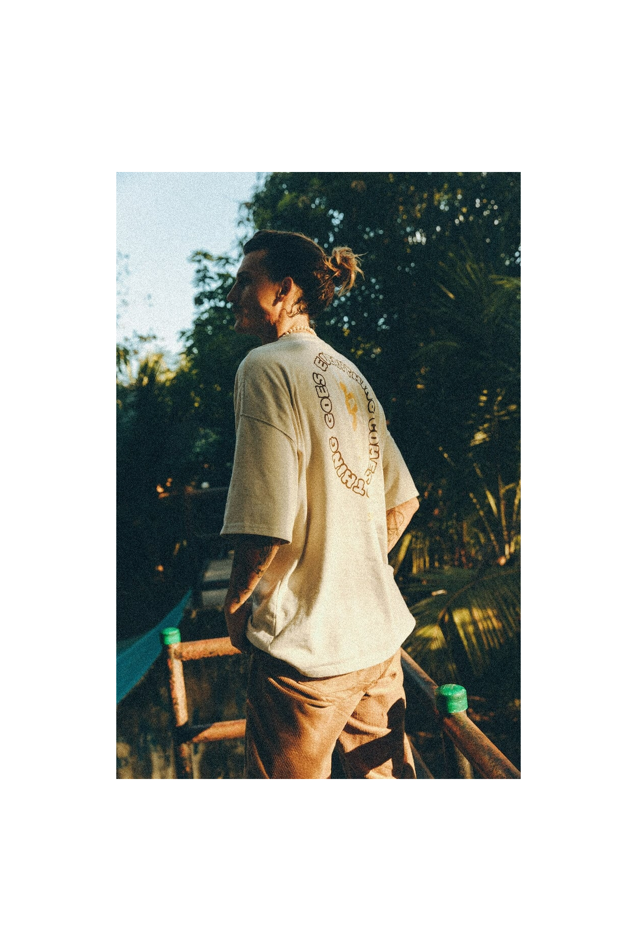 Power Flower Tee - Dirty White