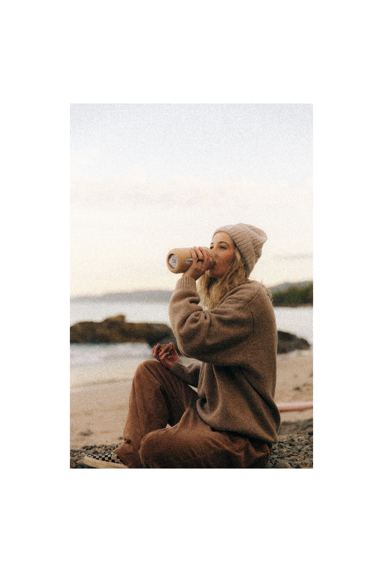 Rib Fluffy Beanie - Cookie Rib Fluffy Beanie - Cookie