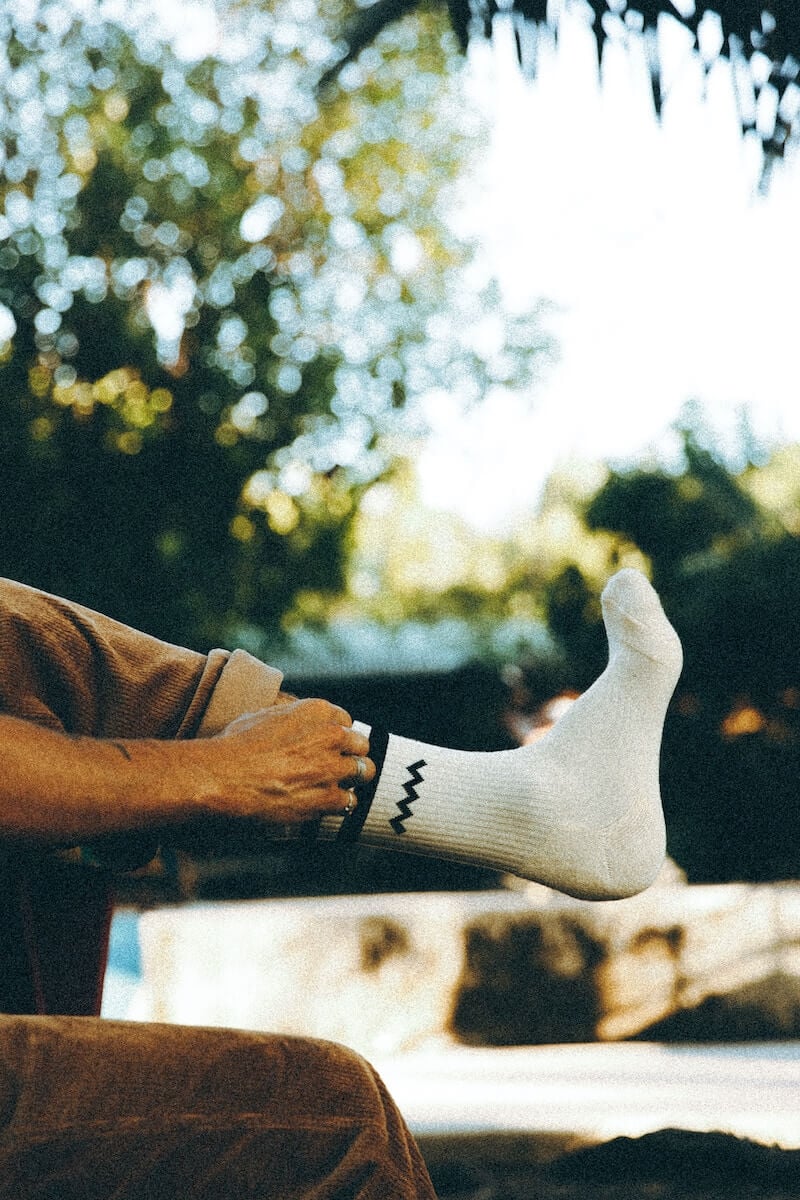 Wave Socks - Vintage White