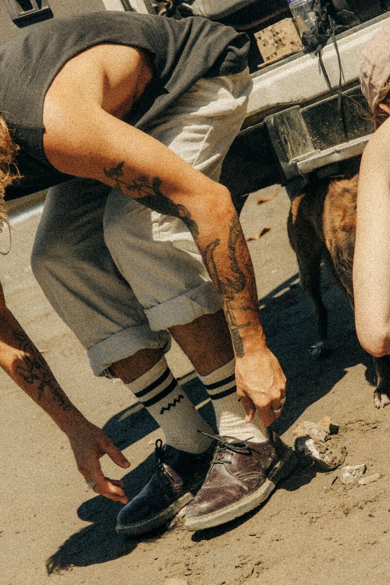 Wave Socks - Vintage White