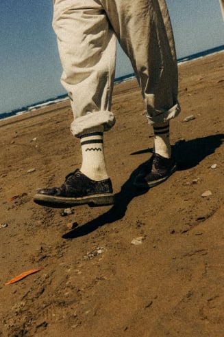 Wave Socks - Vintage White