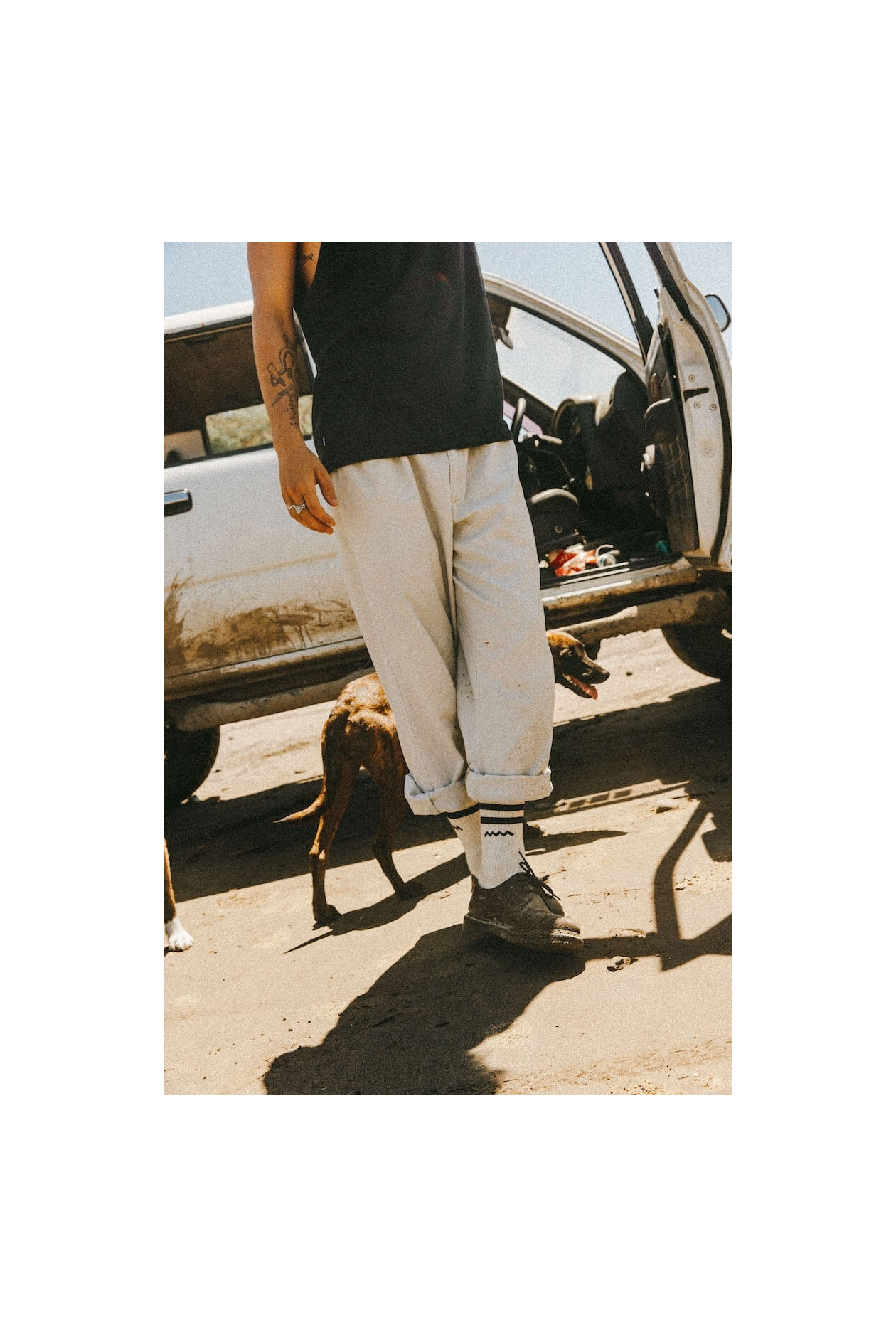 Wave Socks - Vintage White Wave Socks - Vintage White