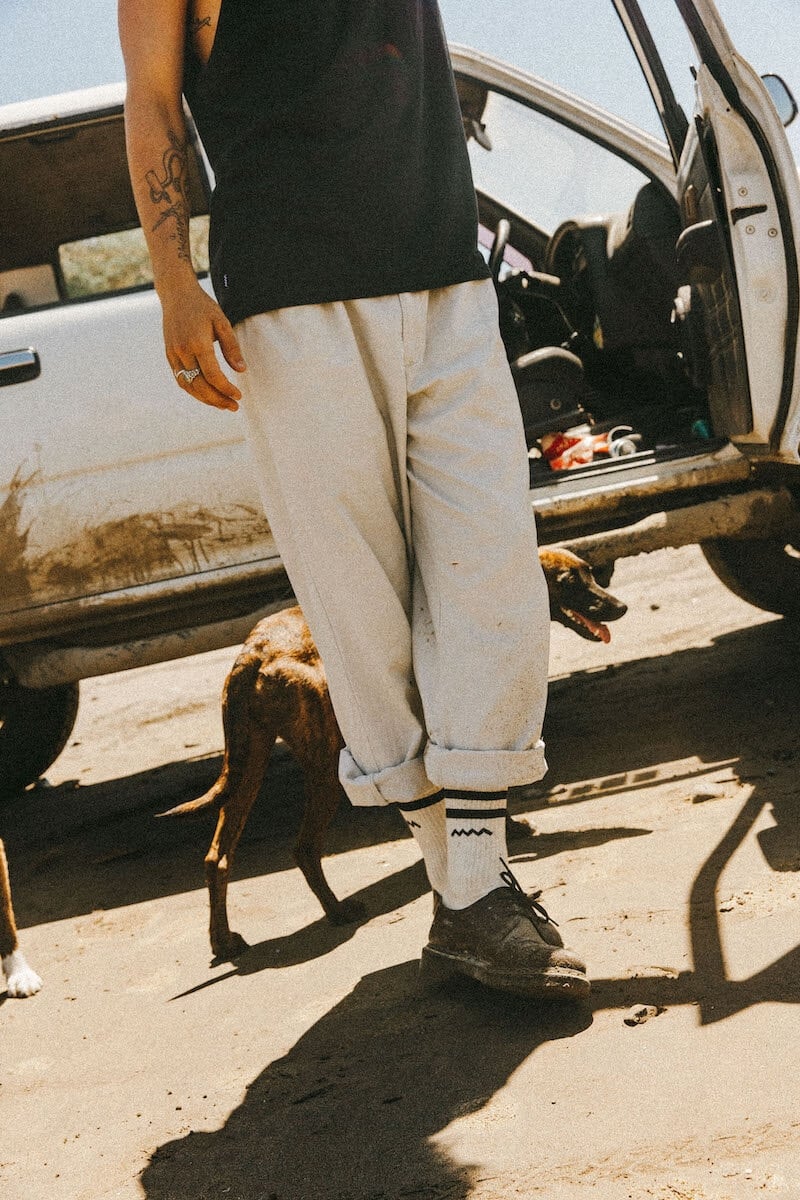 Wave Socks - Vintage White