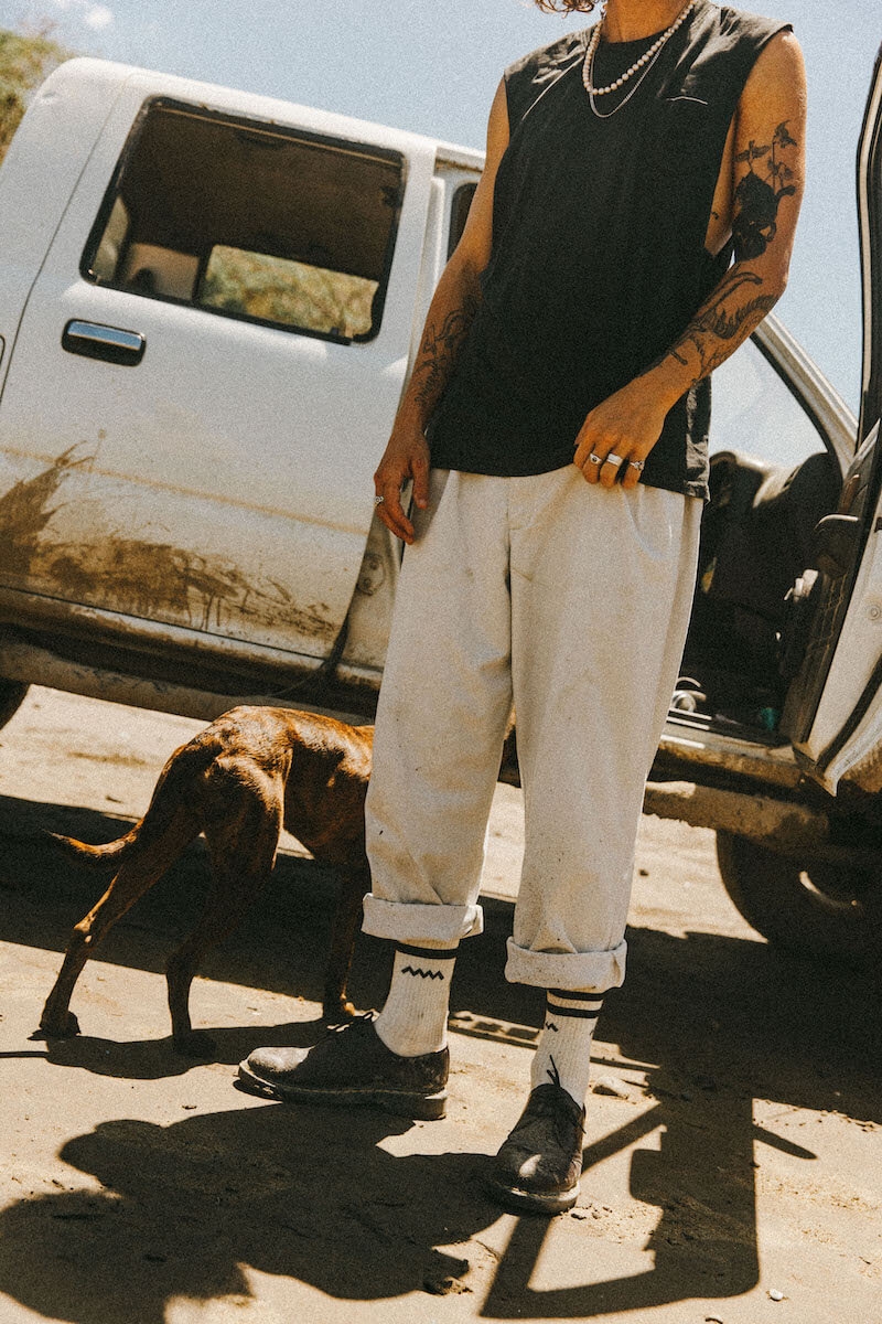 Wave Socks - Vintage White