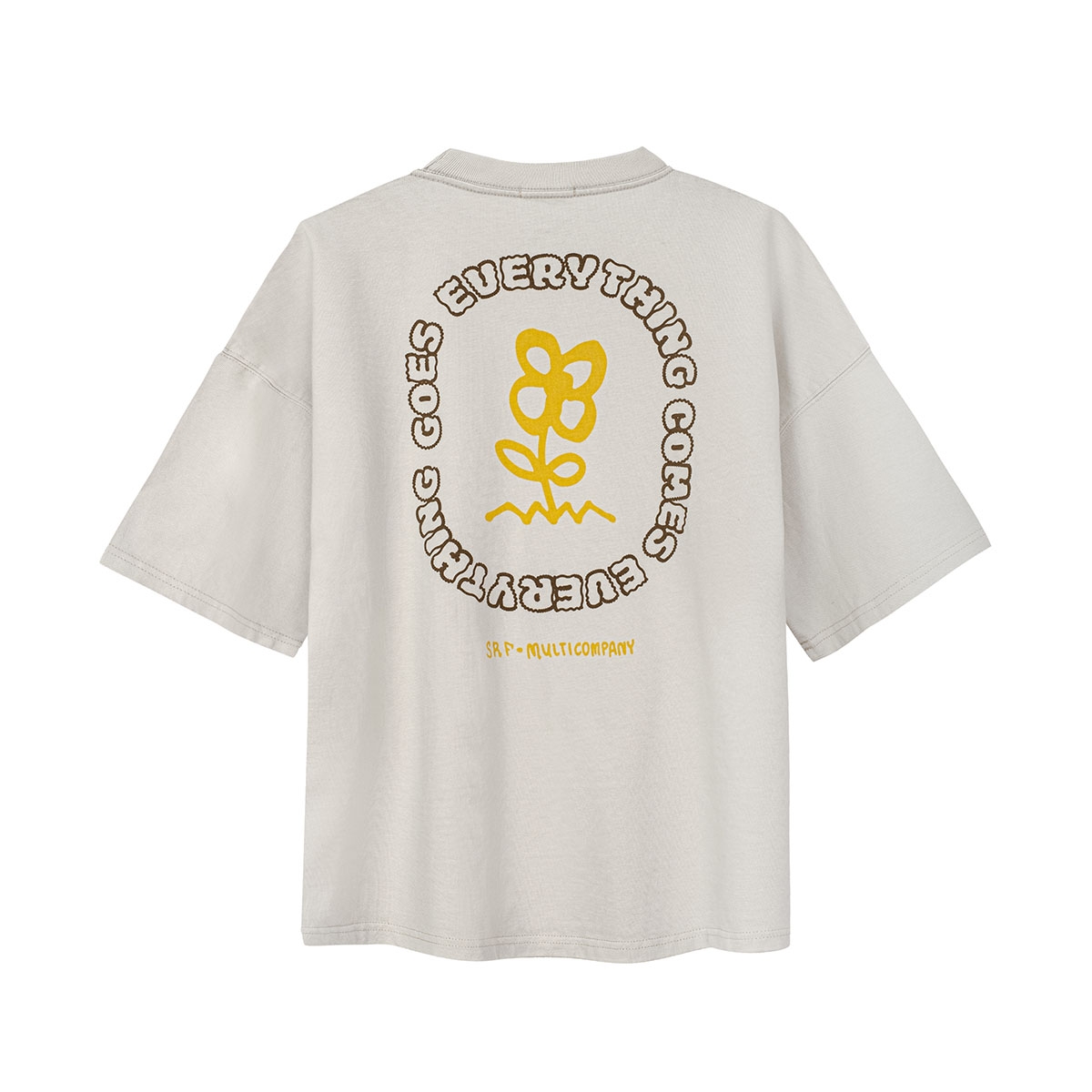 Power Flower Tee - Dirty White