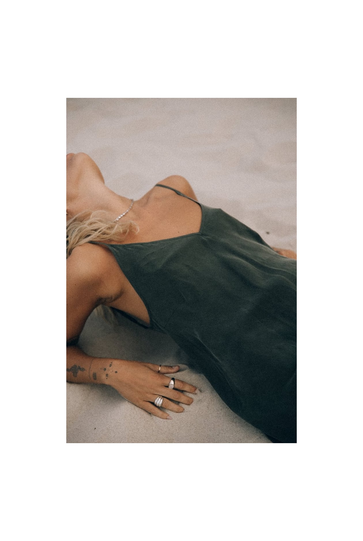 Twisted Ankle Dress - Olive