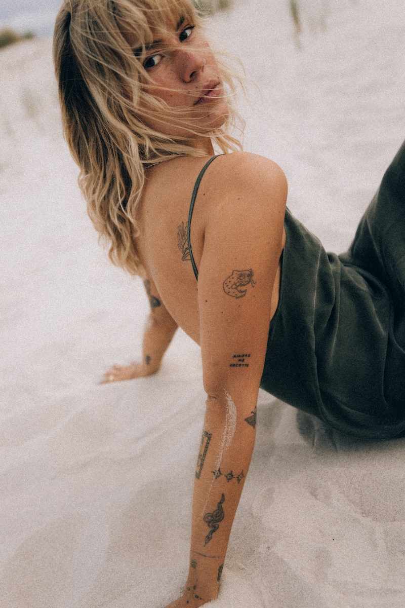 Twisted Ankle Dress - Olive