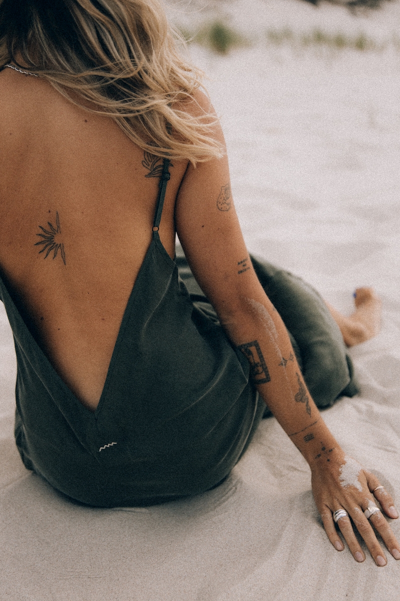 Twisted Ankle Dress - Olive