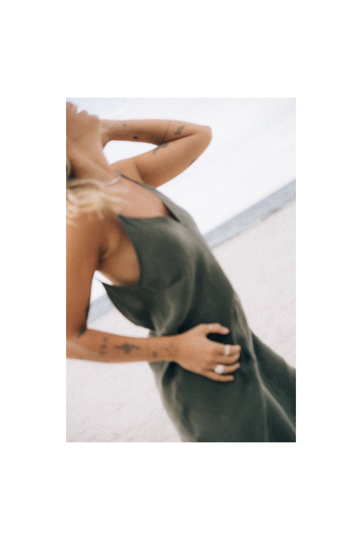 Twisted Ankle Dress - Olive