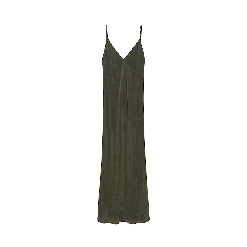 Twisted Ankle Dress - Olive