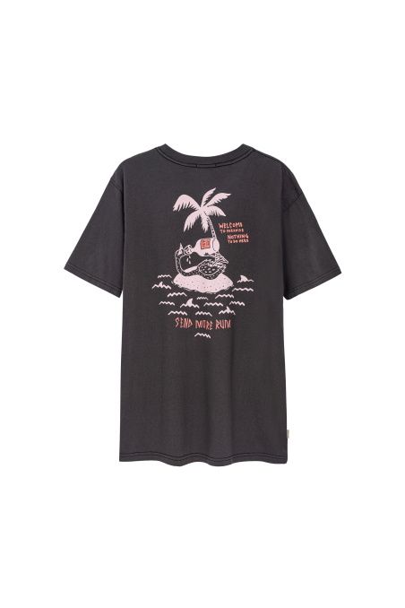 Flamingo Tee - Stone Grey Flamingo Tee - Stone Grey