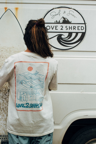 Love2Shred Tee - Vintage White