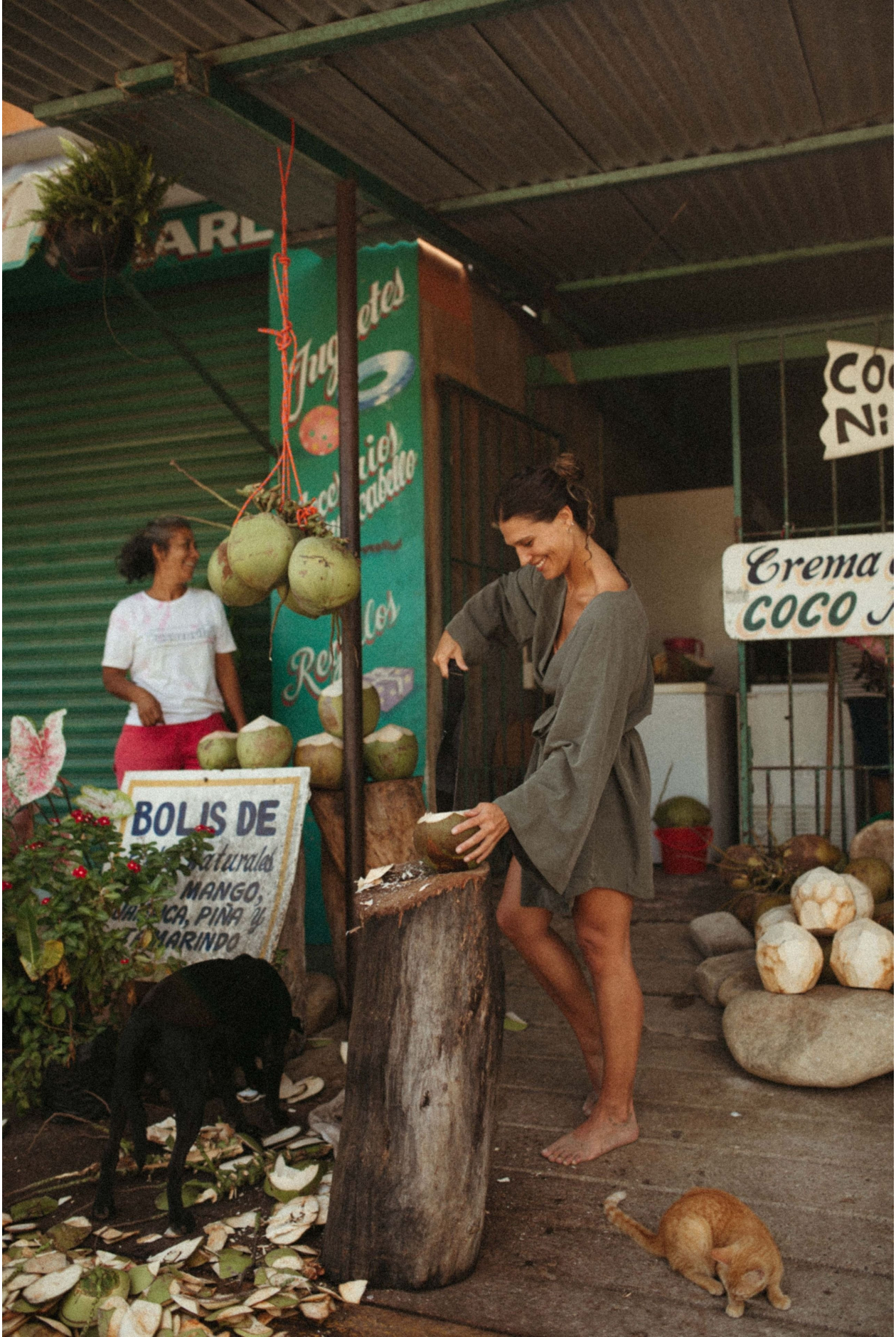 Kimono Dress - Olive