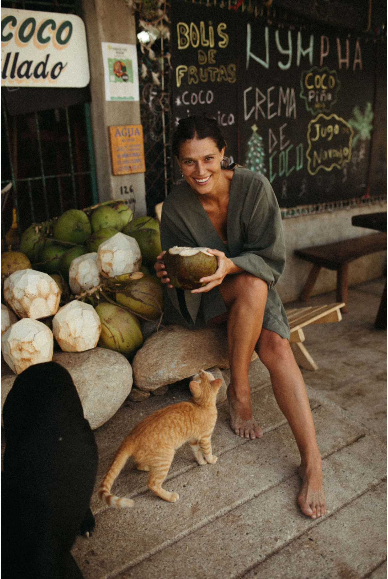 Kimono Dress - Olive