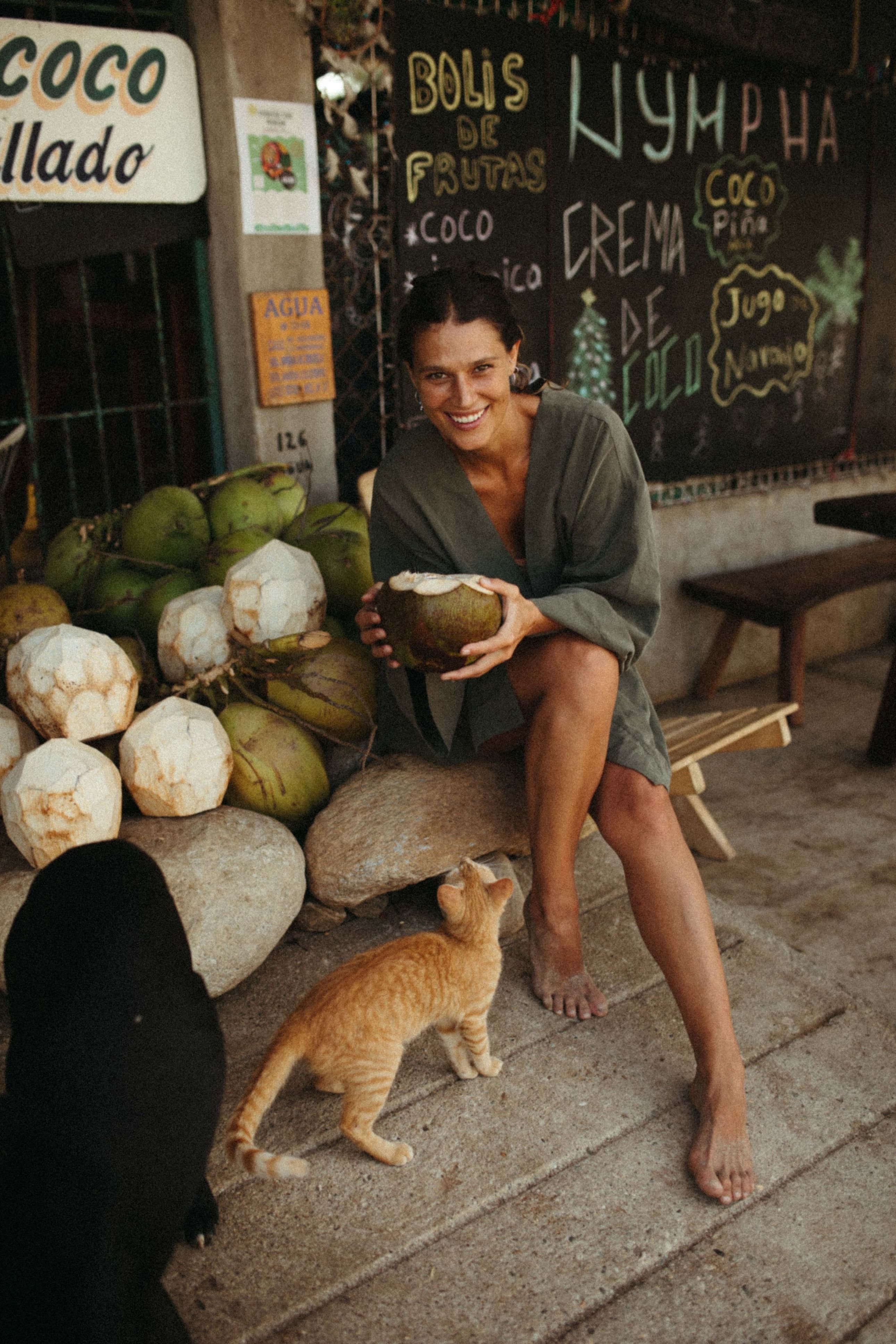 Kimono Dress - Olive