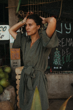 Kimono Dress - Olive
