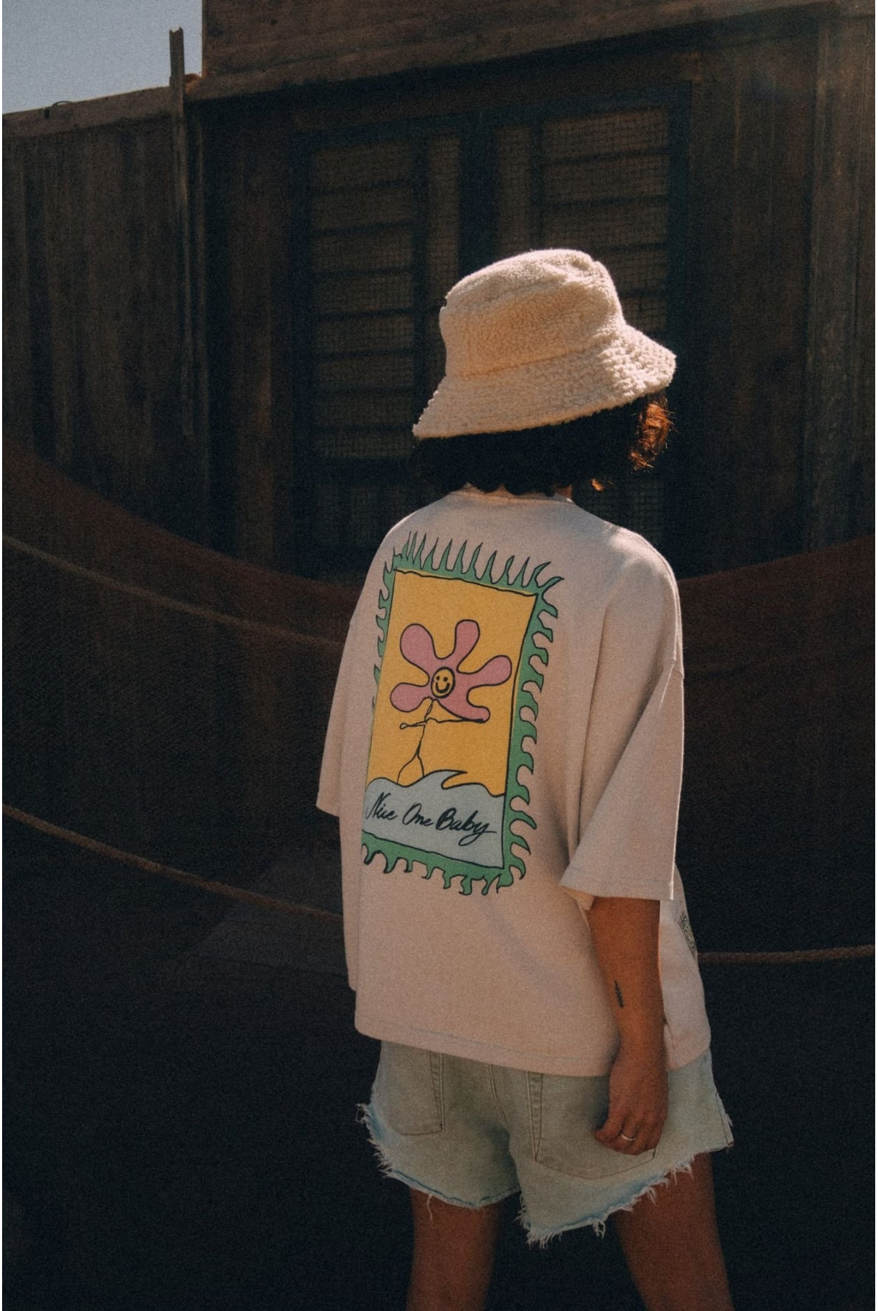 Nice One Baby Tee - Dirty White Nice One Baby Tee - Dirty White