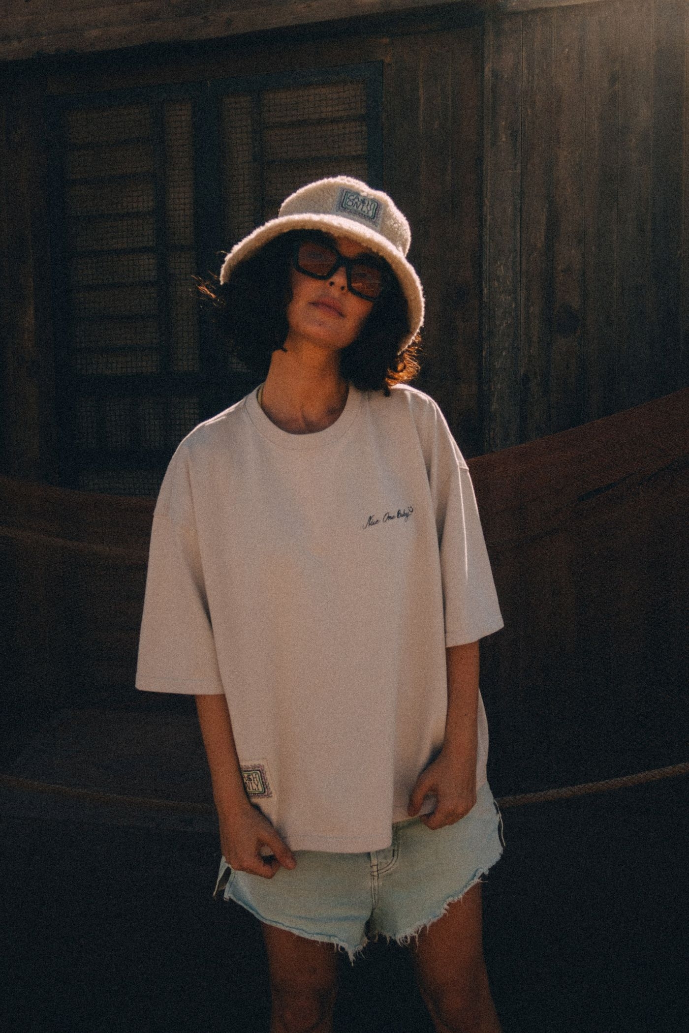 Nice One Baby Tee - Dirty White