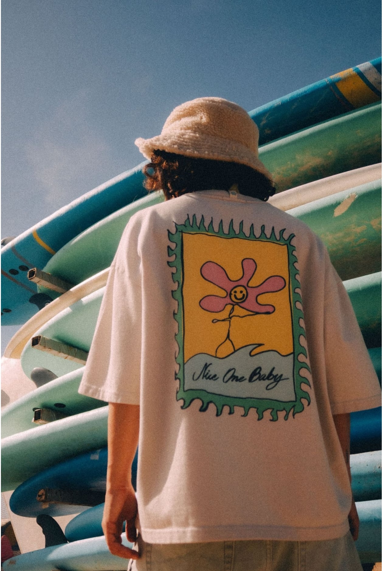 Nice One Baby Tee - Dirty White Nice One Baby Tee - Dirty White