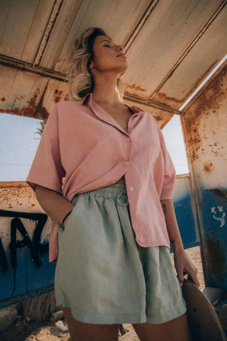 Seafoam Linen Shorts Seafoam Linen Shorts