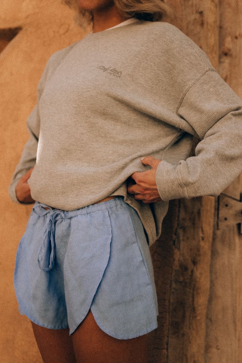 Waffle Longsleeve - Poppy seeds