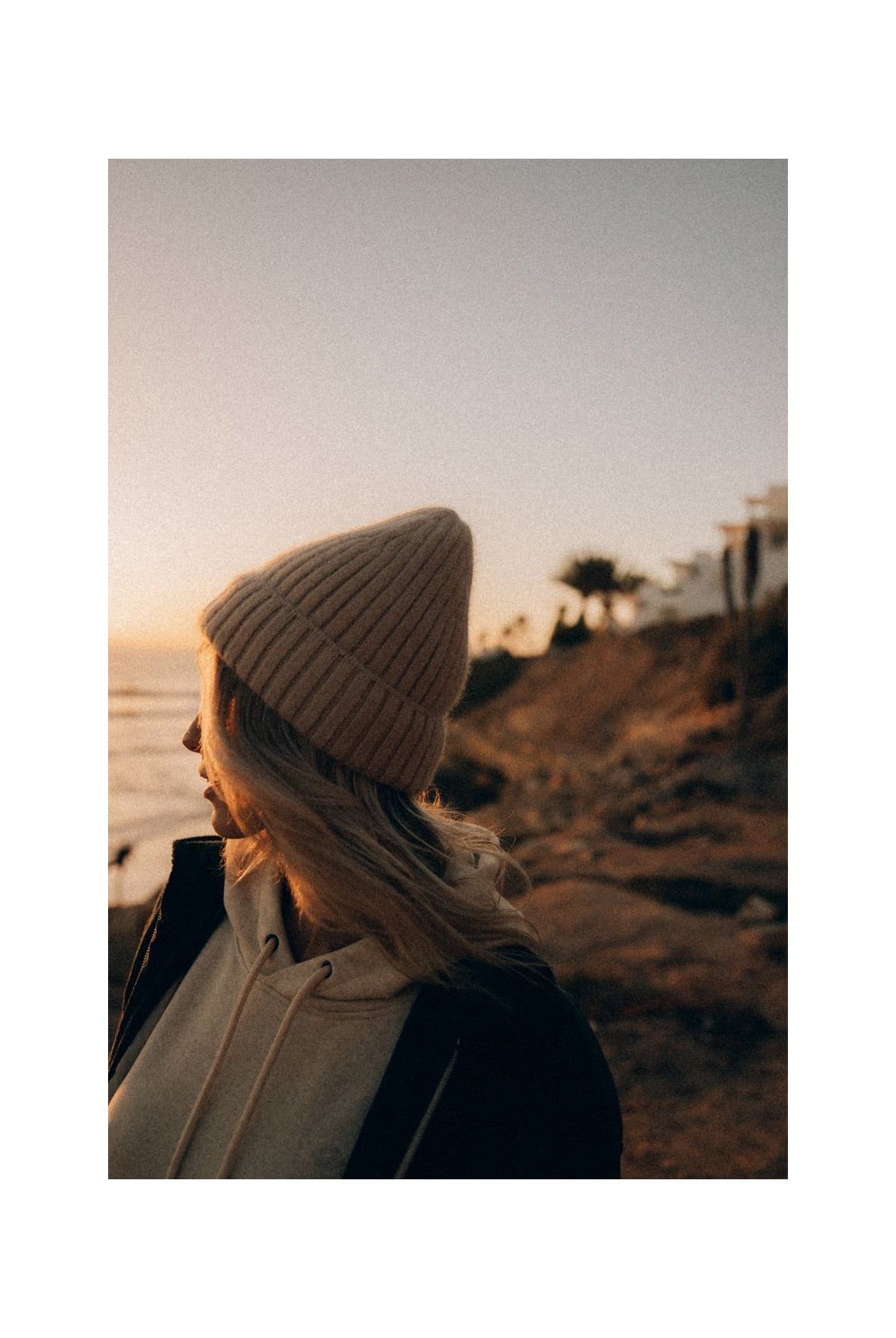 Rib Fluffy Beanie - Cookie Rib Fluffy Beanie - Cookie