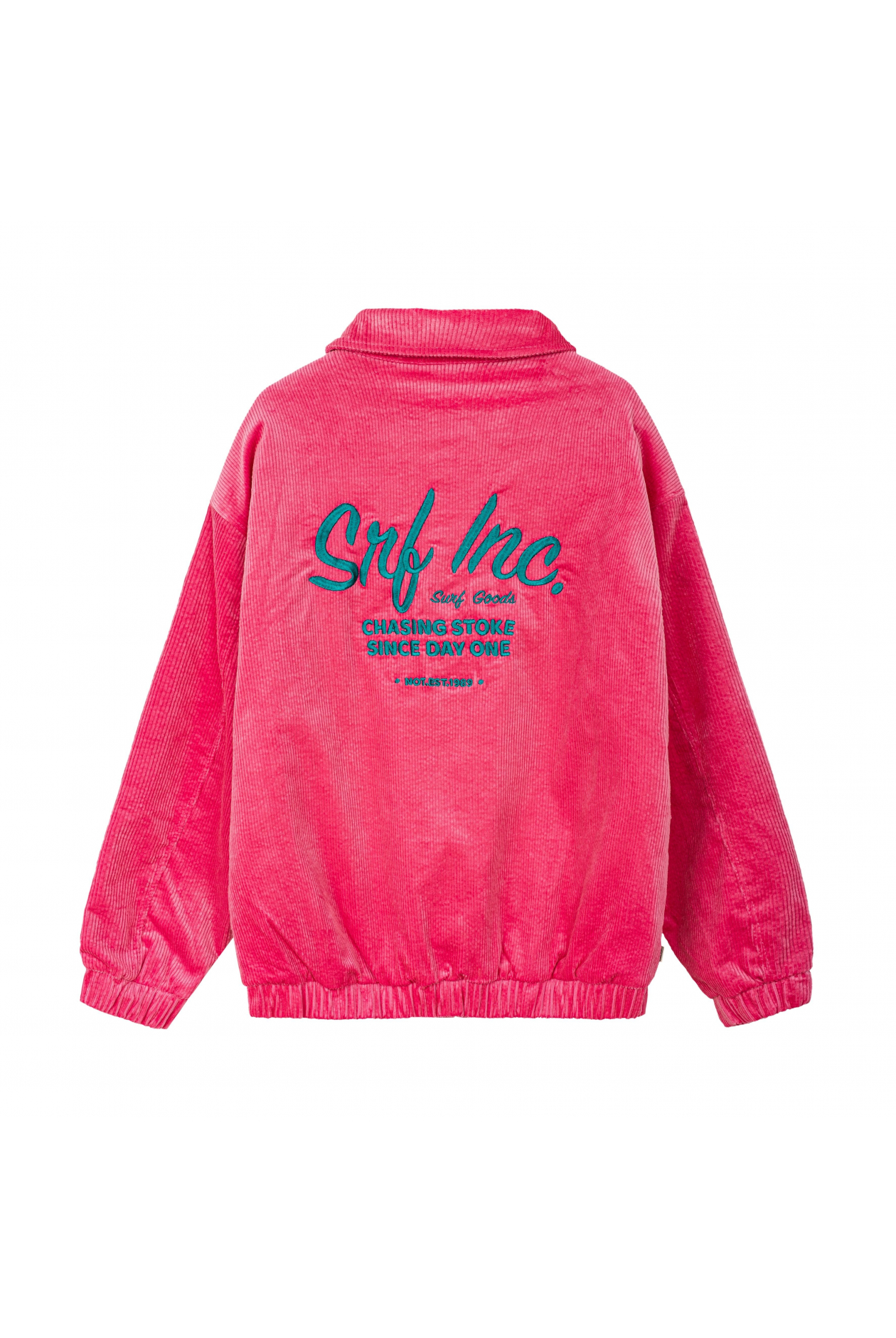 Cord Baseball Jacket - Deep Pink Cord Baseball Jacket - Deep Pink