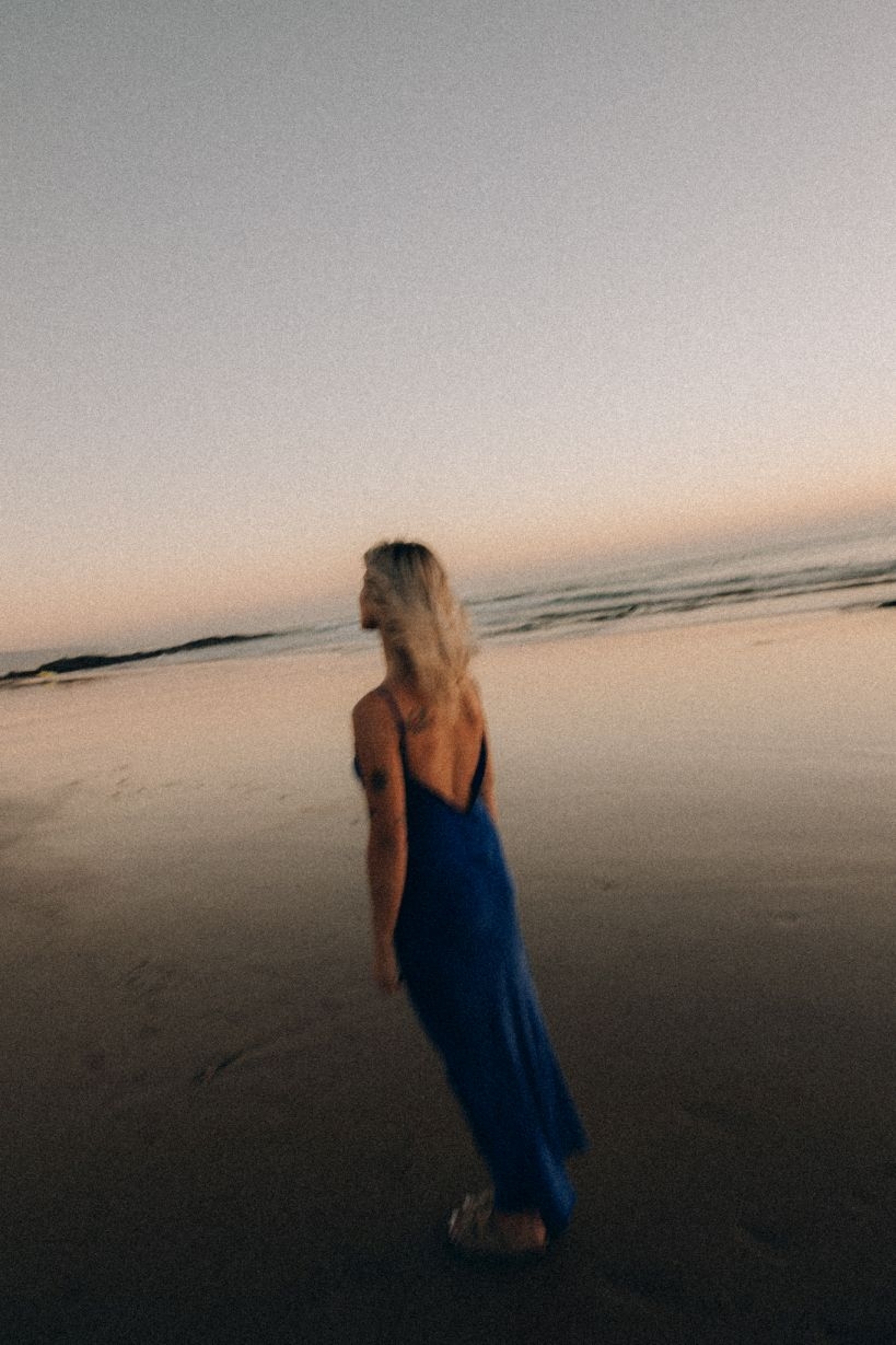 Twisted Ankle Dress - Royal Blue