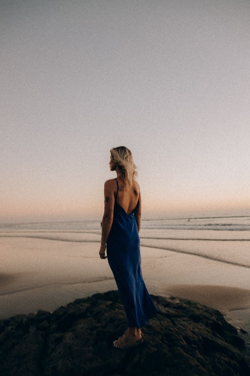 Twisted Ankle Dress - Royal Blue