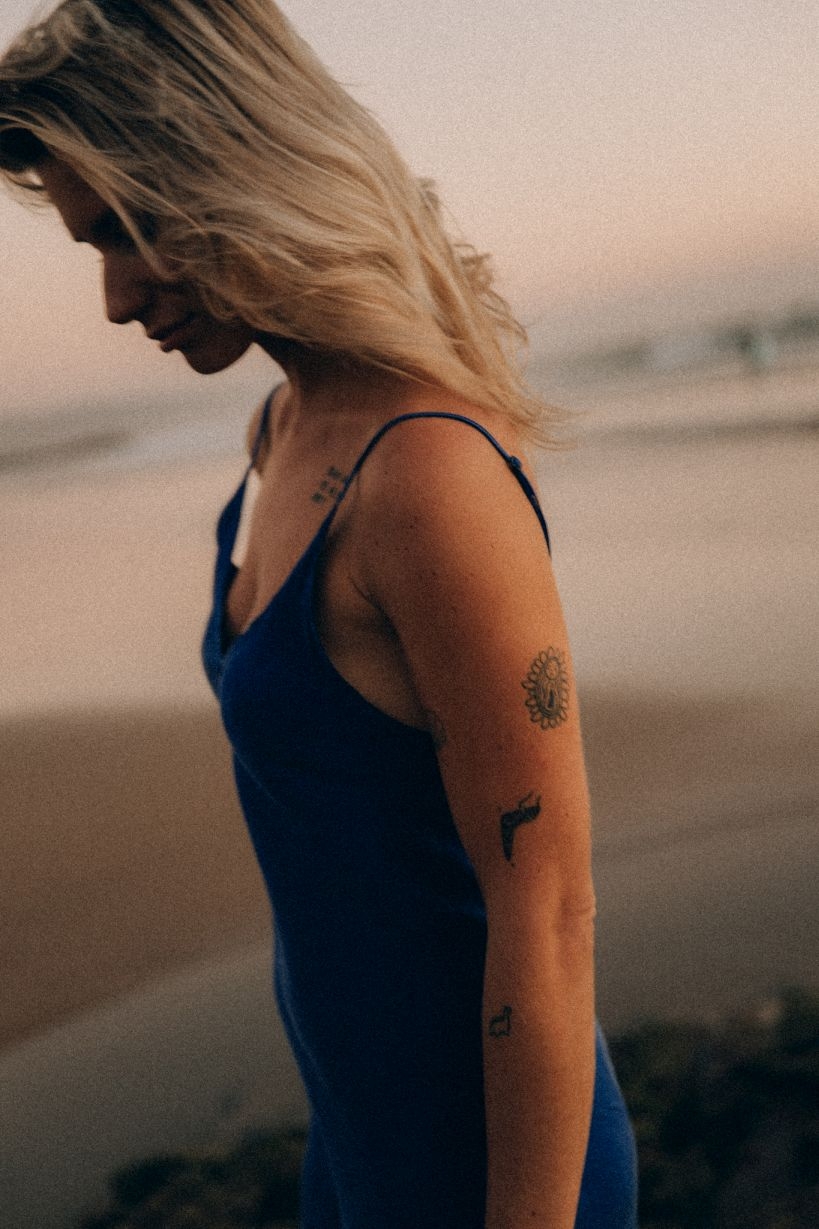 Twisted Ankle Dress - Royal Blue