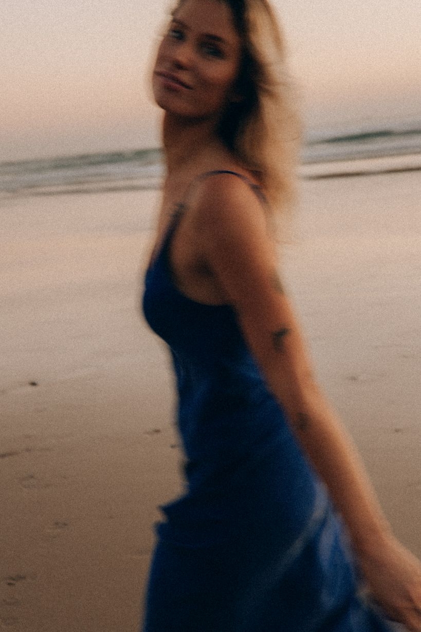 Twisted Ankle Dress - Royal Blue